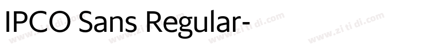 IPCO Sans Regular字体转换